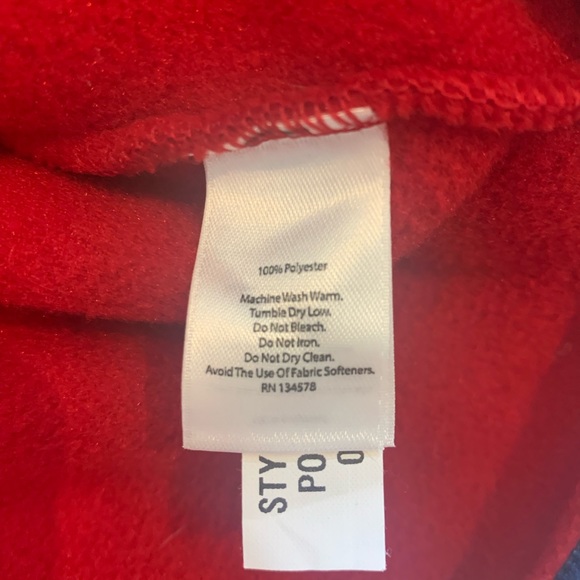 ⭐️ Vineyard Vines Classic Shep Red Navy 1/4 Snap Fleece Pullover medium - Picture 4 of 6